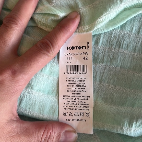 Koton Striped Sleeveless Button-Up Shirt Size EU 42 - Picture 10 of 13